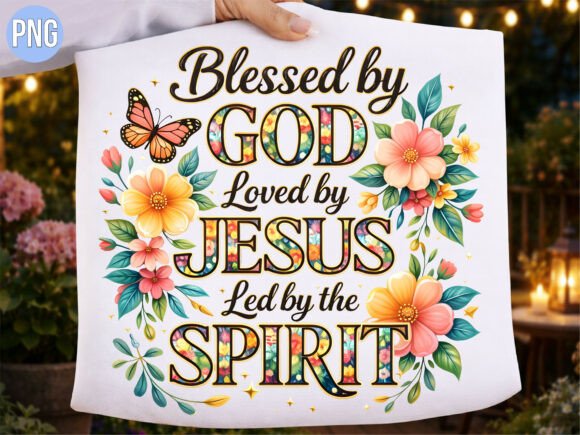 Blessed by God Jesus Spirit T-Shirt Designs