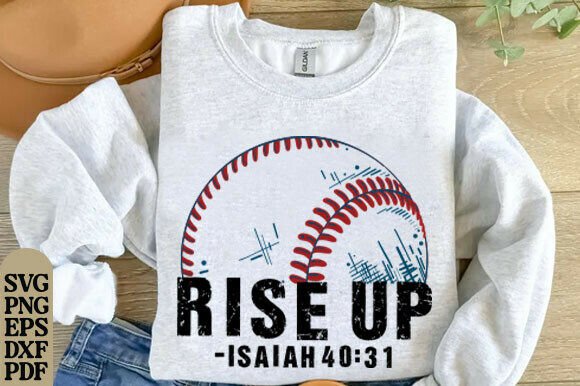 Christian Baseball, Rise Up Isaiah 4:31 T-Shirt Designs