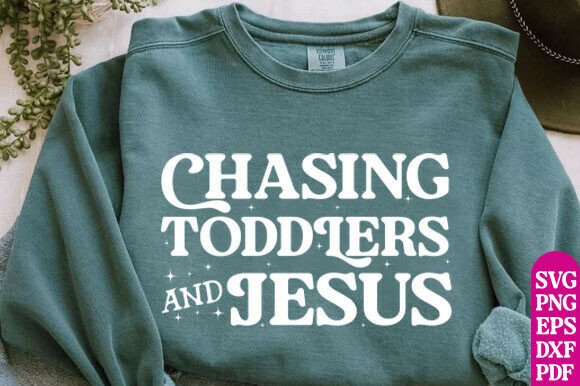 Christian Mom SVG PNG, Chasing Jesus SVG
