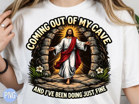 Coming out of My Cave Jesus T-Shirt Designs