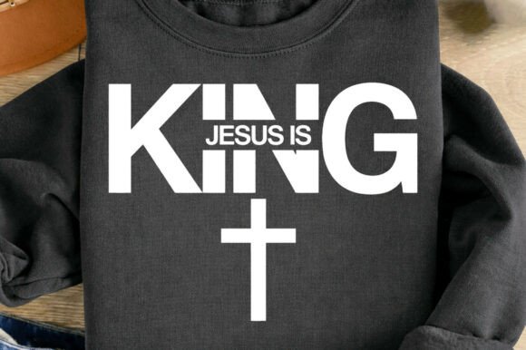 Jesus is King PNG for T-Shirt Designs