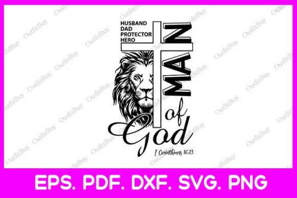 Man of God Christian Dad Father’s Day SVG