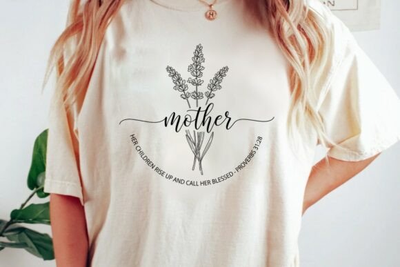 Mothers Day SVG Christian Mom SVG PNG T-Shirt Designs