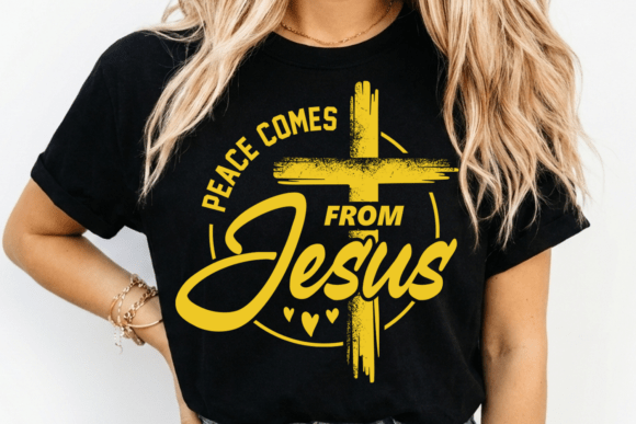 Peace Comes from Jesus T-Shirt Designs