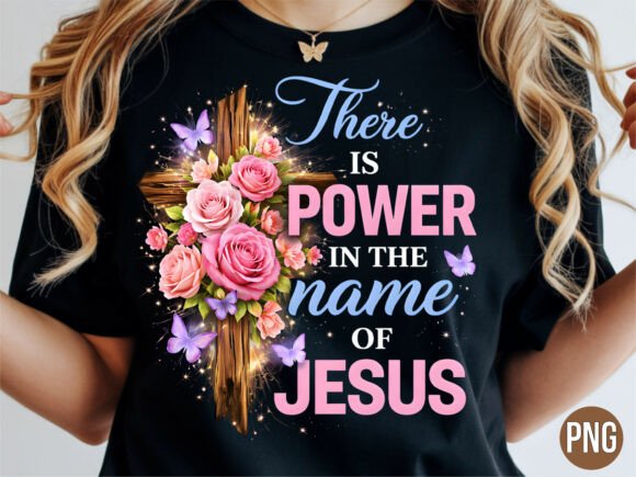Power the Name Jesus Rose Christian PNG