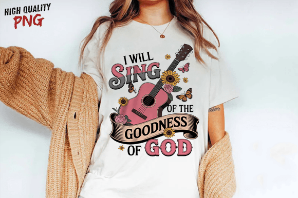 Trendy Christian Sing Sublimation PNG for T-Shirt Designs